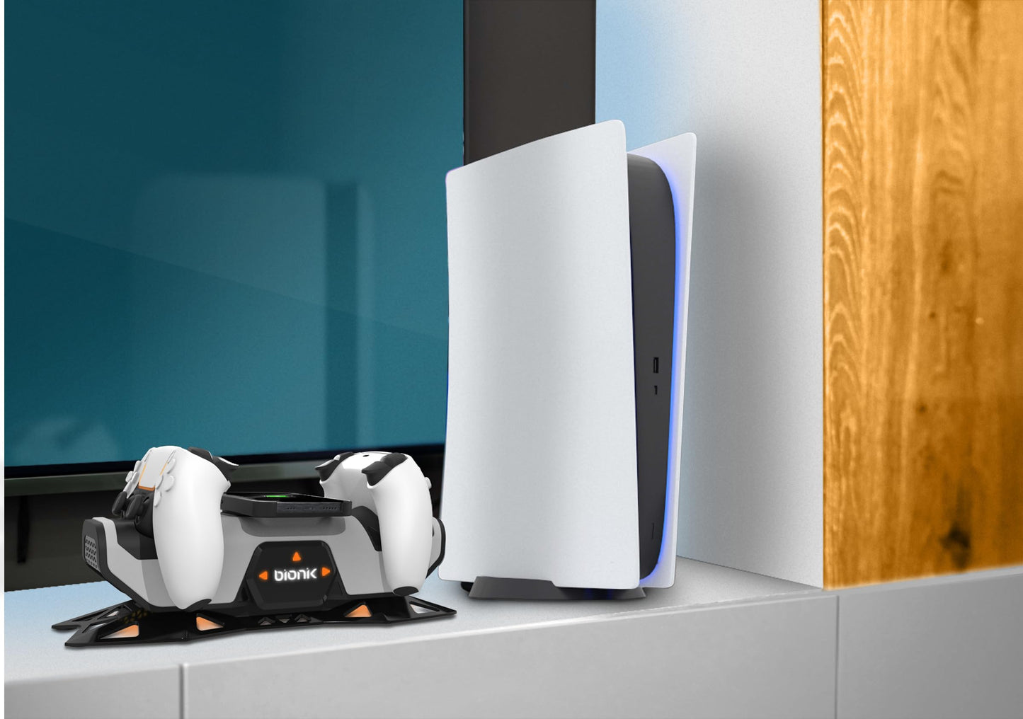 Bionik Power Stand Pro Bundle: Chargers for PlayStation 5, PS5 Bundles, 2 in 1 ps5 Controller Charger, BNK-9125