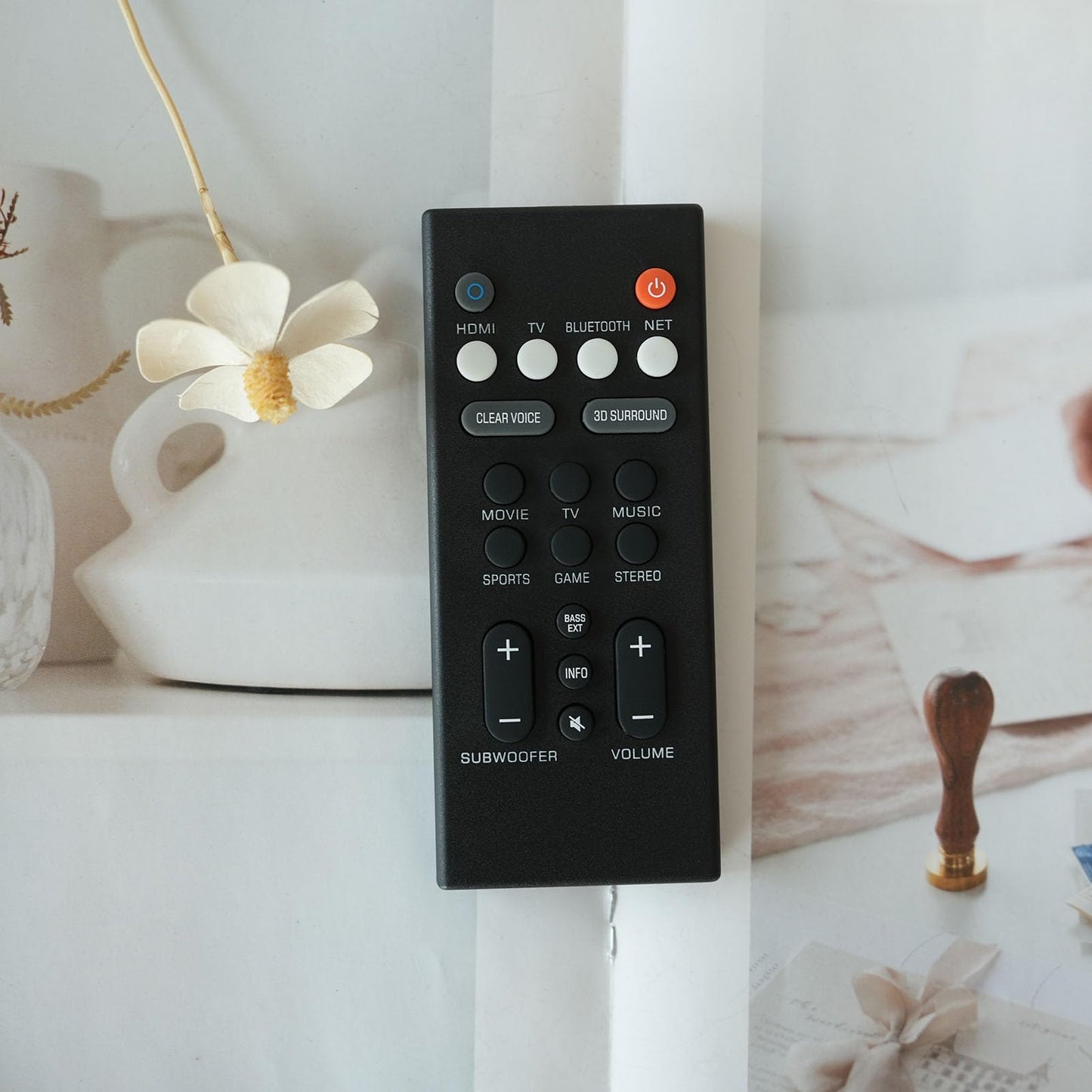 Replacement Remote for Yamaha VCQ9140 Sound Bar Remote Control for YAS-109, YAS-209, ATS-1090, ATS-2090, ATS1080, ATS-1080, YAS1080, YAS-1080, VAF7640