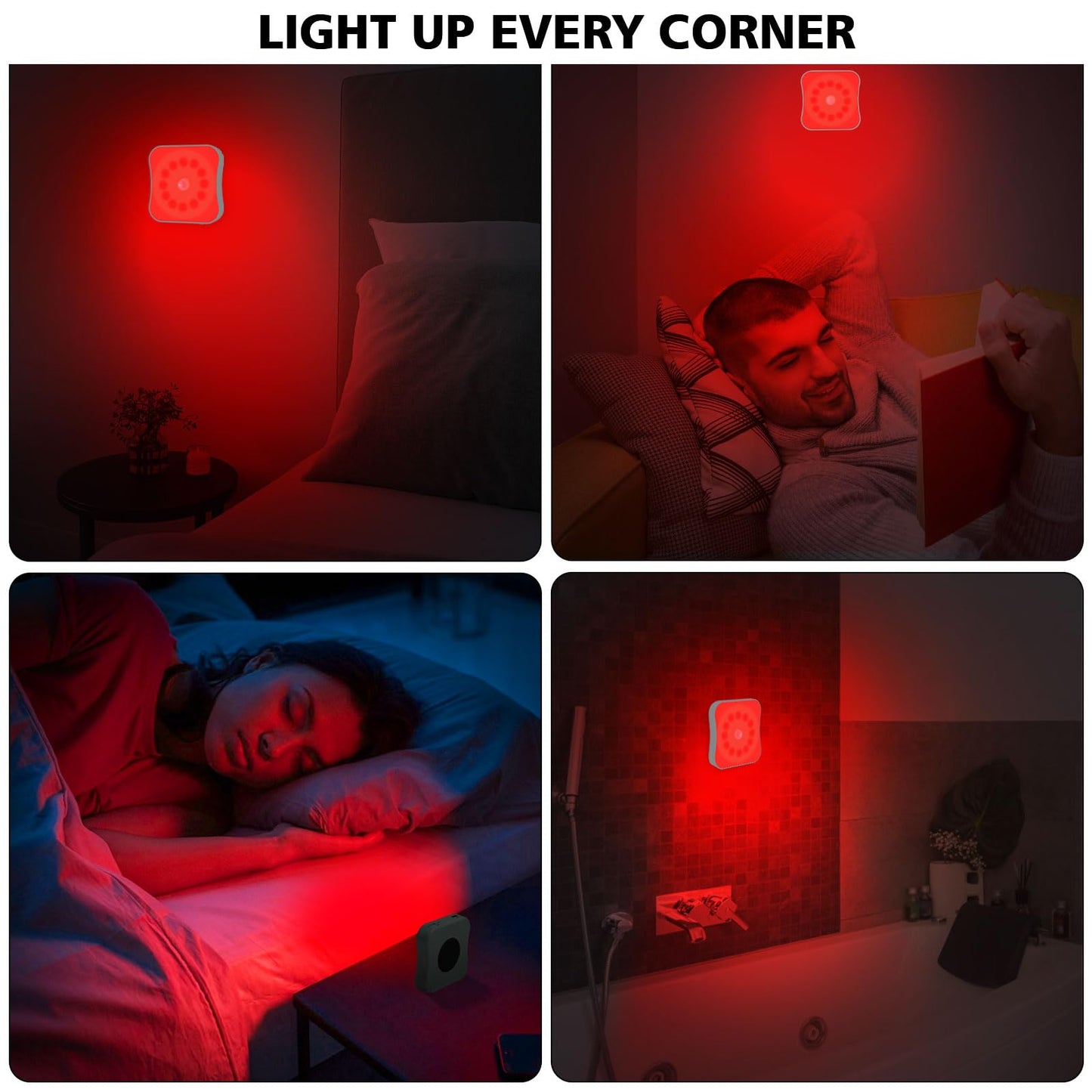 Bestendony Red Light Night Lights Motion Sensor Red Lights Rechargeable RedLight Magnetic 670 nm Red Light for Sleep Therapy, Bathroom, Bedroom
