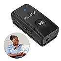 SLIDE Clip On Mini Wireless Microphone for iPhone, Android & Tablet - Bluetooth Lavalier Mic with 3.5mm Aux, Rechargeable Lapel Microphone for