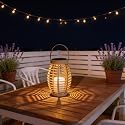 Solar Lanterns Outdoor Waterproof, Olive-Shaped Solar Lantern with Handle, Dusk to Dawn 6-8Hr Outdoor Lanterns, Hanging & Tabletop Decor