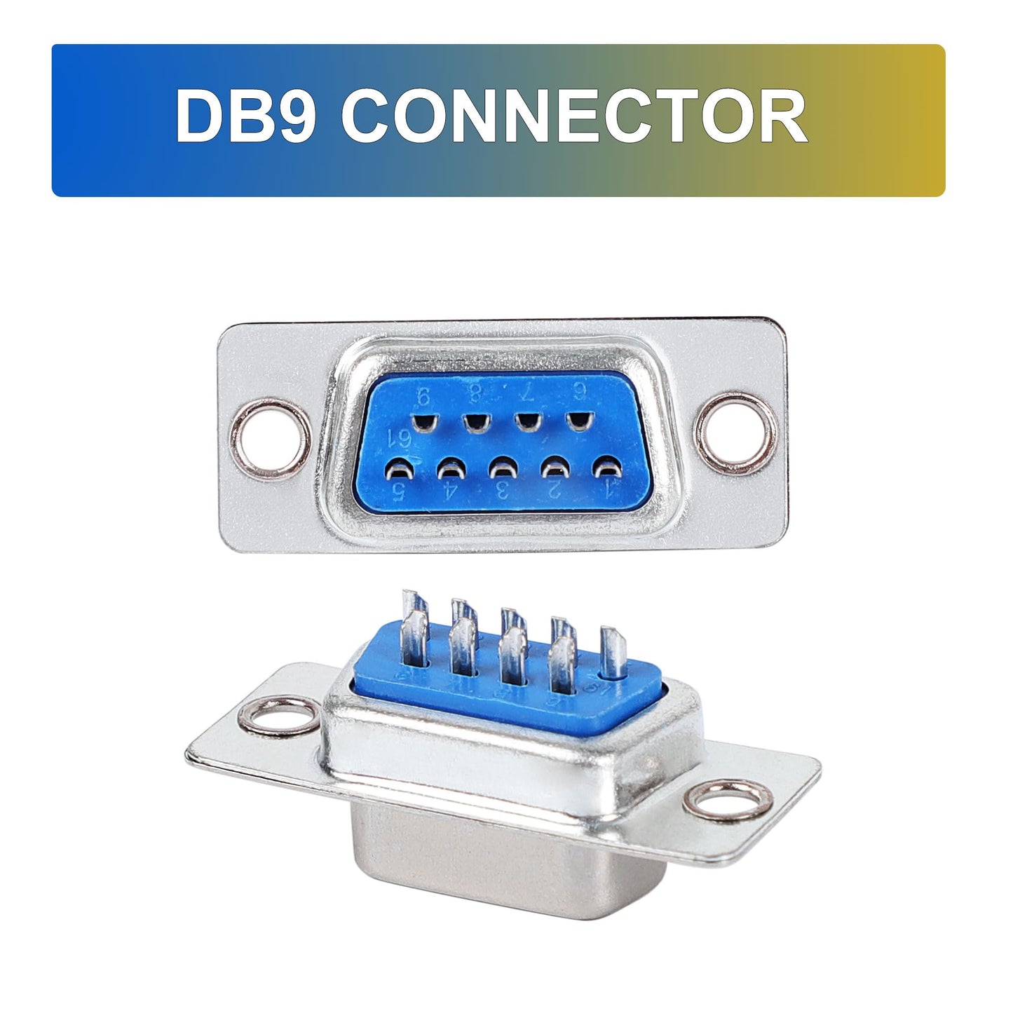 uxcell 3-Pack 2 Row 9 Pin D-Sub Connector DB9 Female D-Sub Connector VGA Adapter for PC Computer Data Transfer