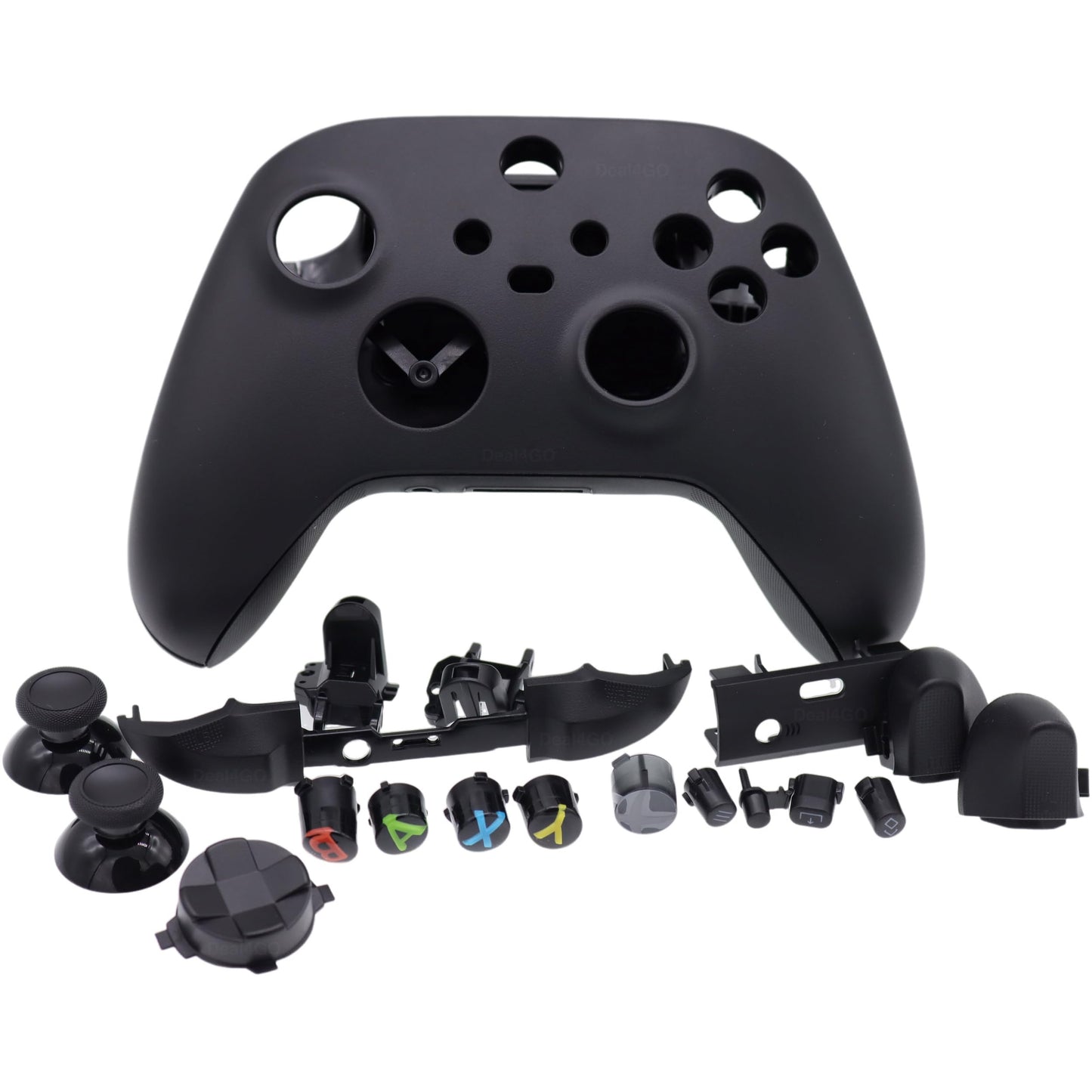 Deal4GO FULL Housing Shell kit w/Trigger Buttons Thumbsticks Bumper D-pad replacement for Xbox Series X|S Controller - Black, M1140515
