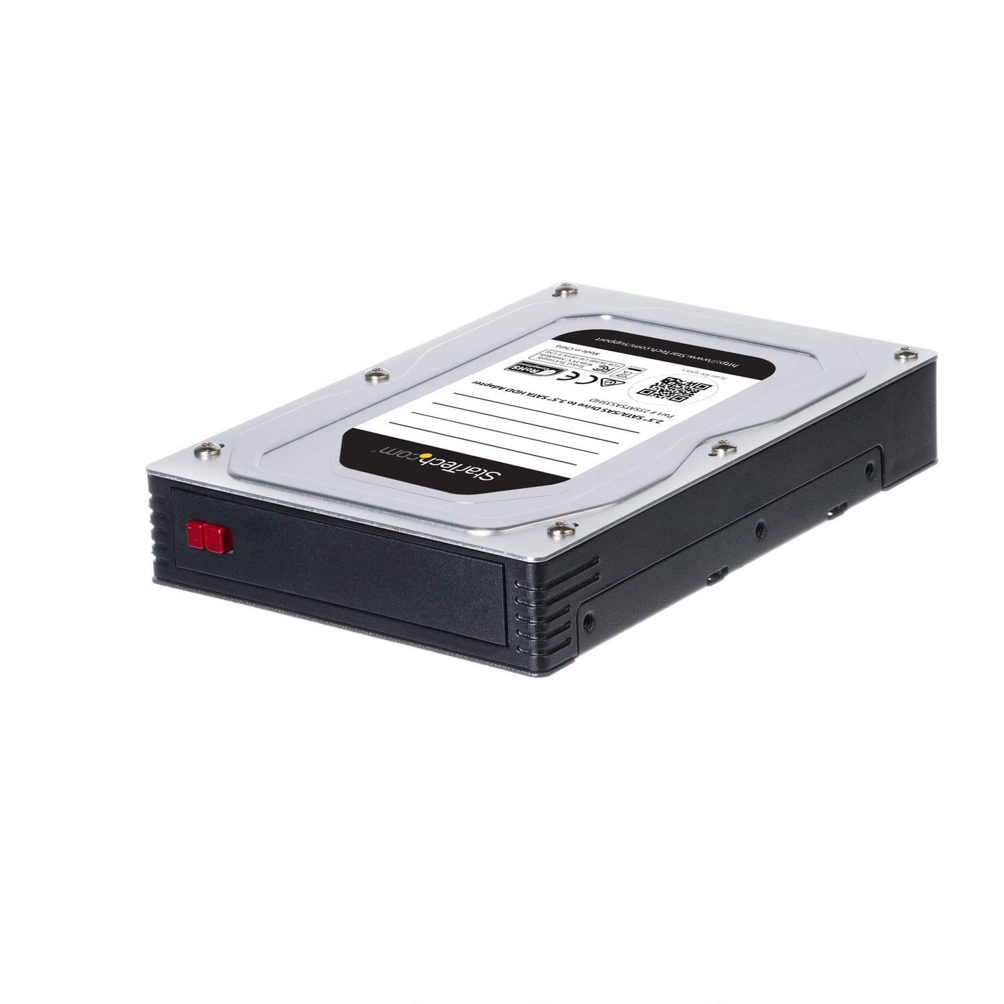 StarTech.com 2.5 to 3.5 Hard Drive Adapter - for SATA and SAS SSDs/HDDs - SSD Enclosure - HDD Enclosure - Internal Hard Drive Enclosure (25SATSAS35HD)