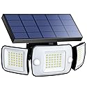 intelamp Solar Outdoor Lights,6000mAh Motion Sensor with Dual Sensors,Waterproof Solar Flood Lights 270°Wide Angle for Outside with 3 Modes