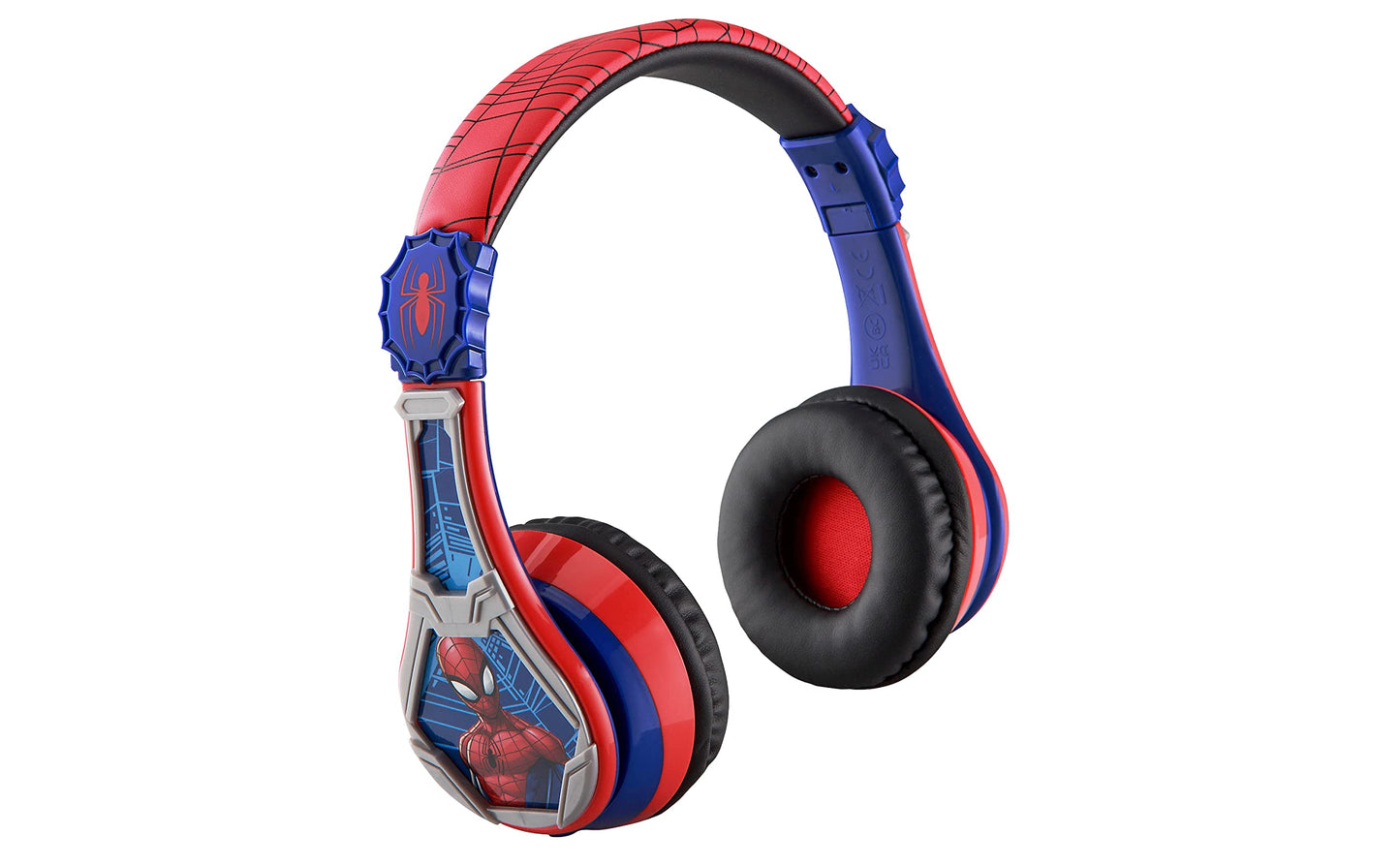 eKids Spiderman Wireless Bluetooth Portable Headphones with Microphone, Volume Reduced to Protect Hearing Rechargeable Battery, Adjustable Kids…