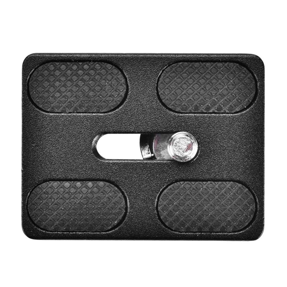 Aluminum Alloy Quick Release Plate with 1/4inch Screw Mount for Arca Benro Monopod Tripod Ball Head SLR Camera, Black(PU50)