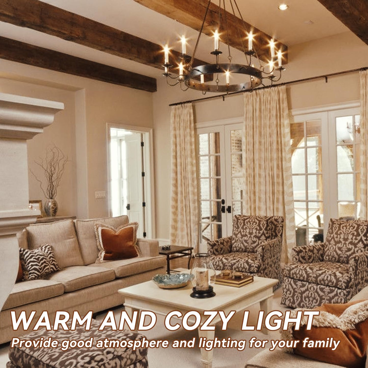 TJOY Candelabra LED Bulbs, E12 60W Equivalent Dimmable for Chandelier Light