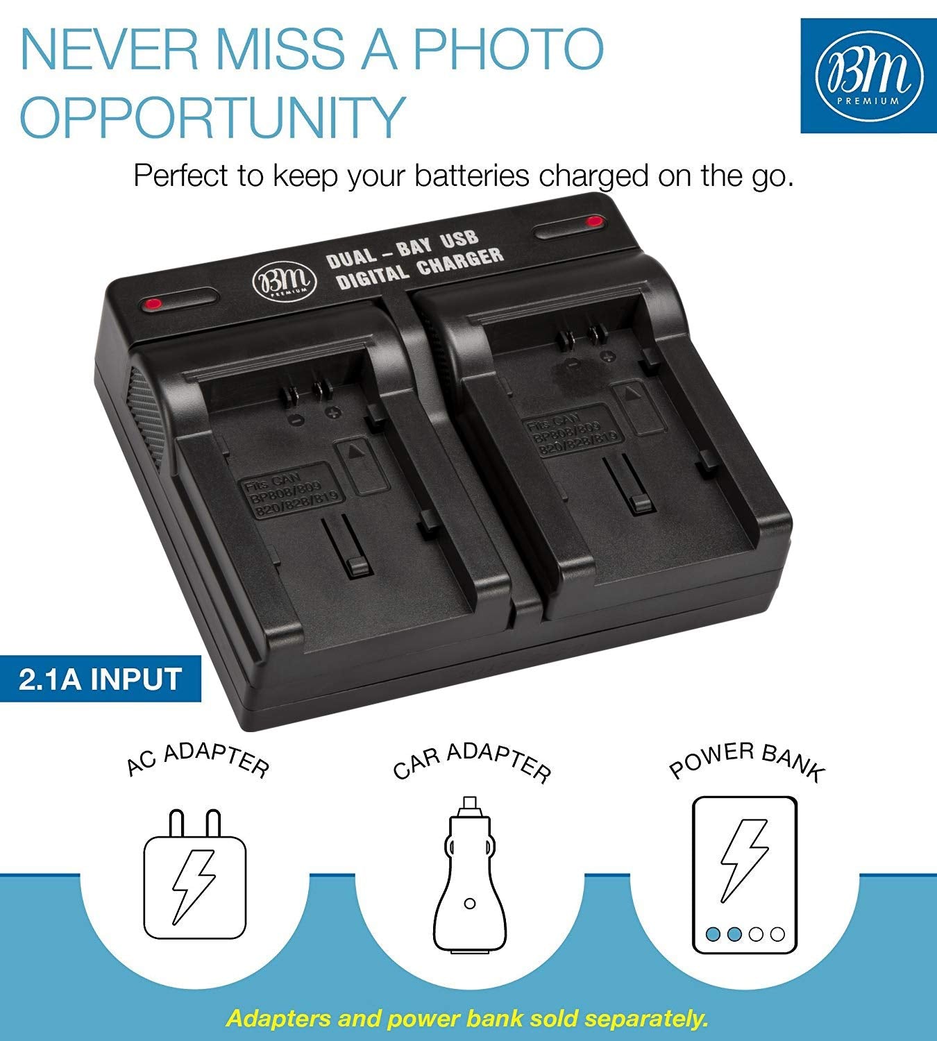 BM 2 BP-820 Batteries and Dual Battery Charger for Canon VIXIA HF G50, HF G60, HF G70, XA40, XA45, XA50, XA55, HFG30, HFG40, HFM301, HFM41, HFM400