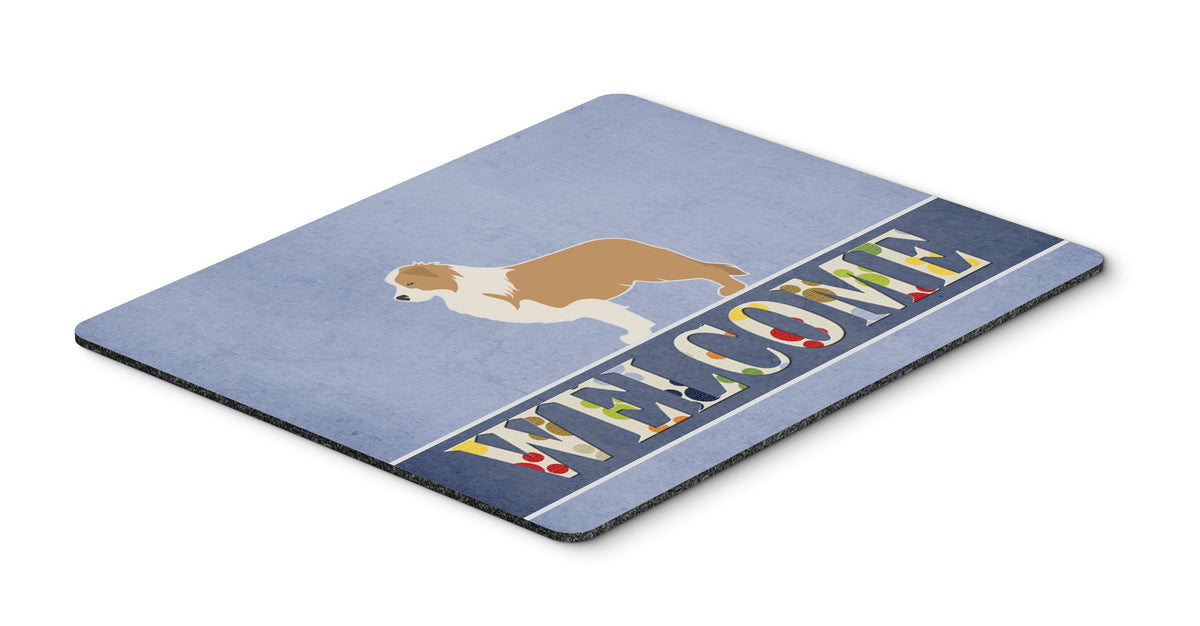 Caroline's Treasures BB5526MP Red Border Collie Welcome Mouse Pad, Hot Pad or Trivet for Home Office Gaming Working Computers Laptop Mouse