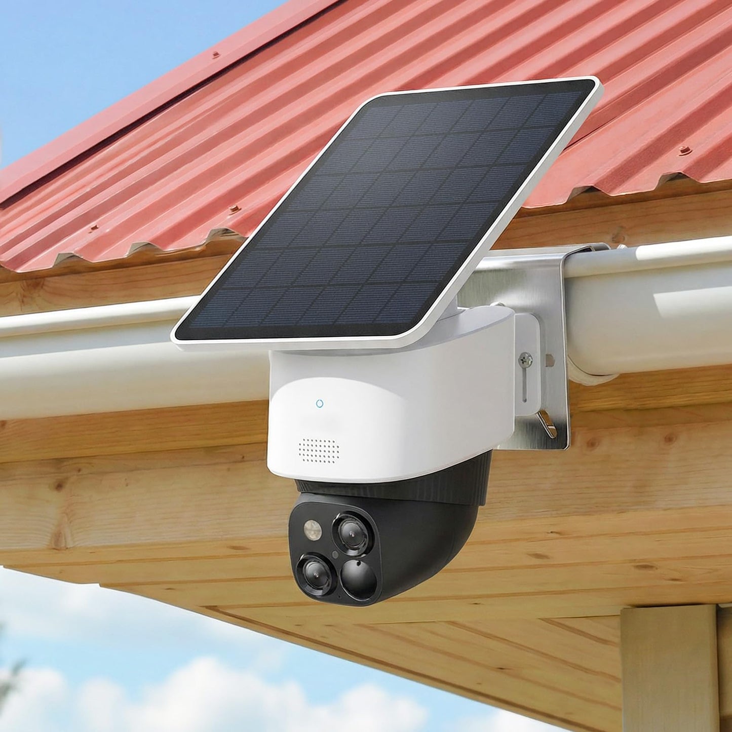 2 Pcs Gutter Mount Bracket for Eufy Security SoloCam S340/E30, Stainless Steel Gutter Mount for Security Camera with Anti-Rust Screws, No Drill
