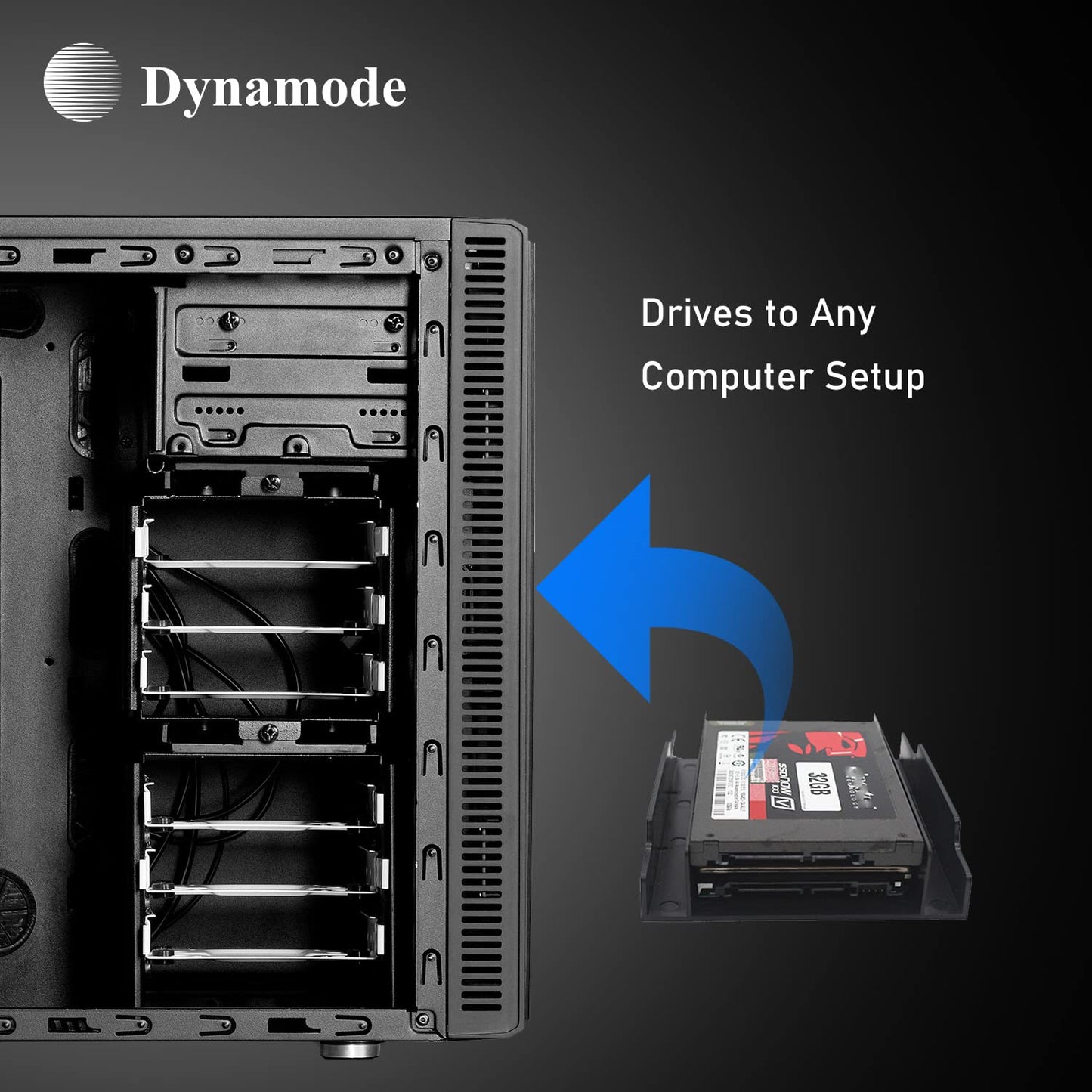 CDL Micro "8400800017901" SSD-Rail 2.5-Inch Hard Drive Cradle for 3.5-Inch Drive Bays,Black