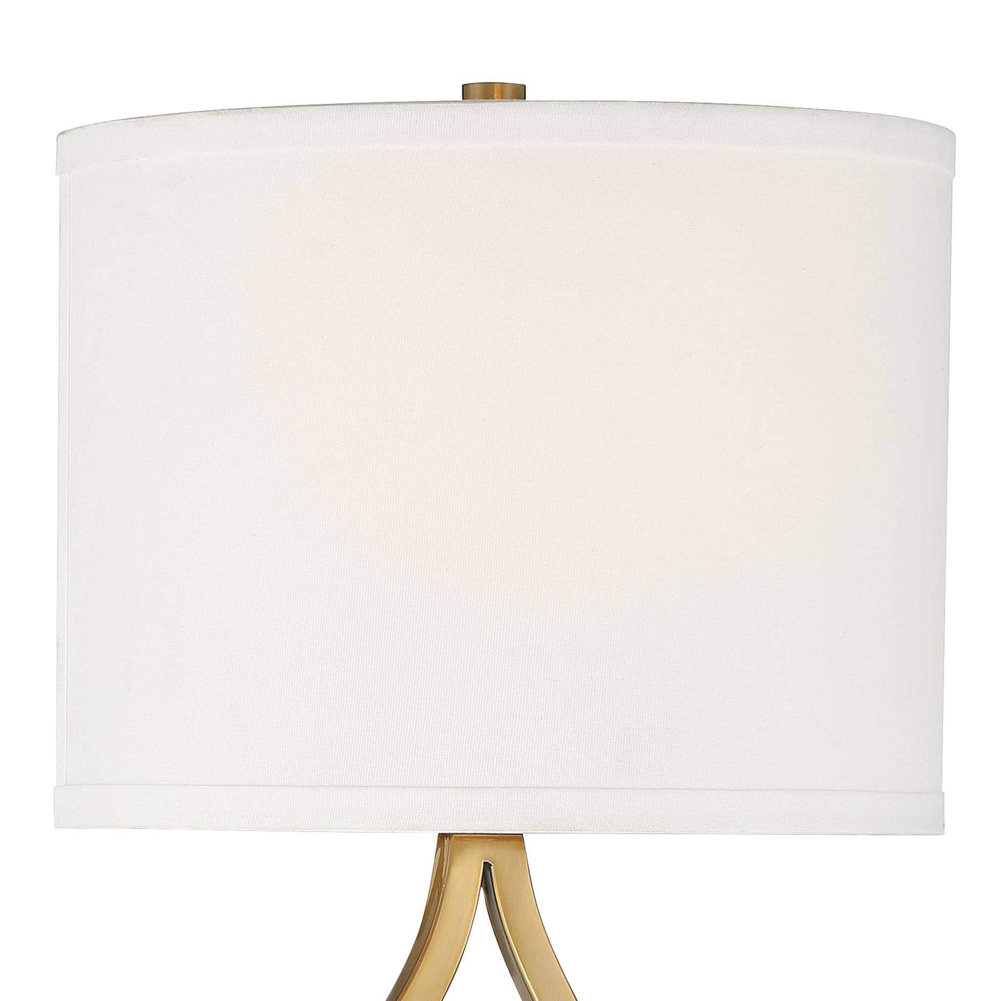 Possini Euro Design Sian Modern Wall Sconce Lighting Warm Brass Hardwired 19 1/2" High Fixture Half Moon Linen Shaped Shade for Bedroom Bedside Living