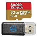 SanDisk Extreme U3 V30 A1 32GB microSDHC DJI Drones Works with Avata and Goggles 2 (SDSQXAF-032G-GN6MN) Class 10 Bundle with 1 Everything But