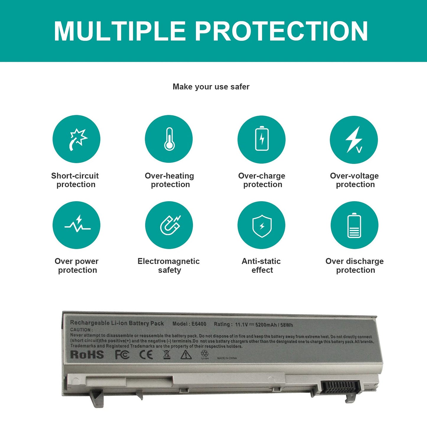 Fancy Buying New Laptop Battery for Dell Latitude E6400 E6410 E6500 E6510 Precision M2400 M4400 M4500 M6500