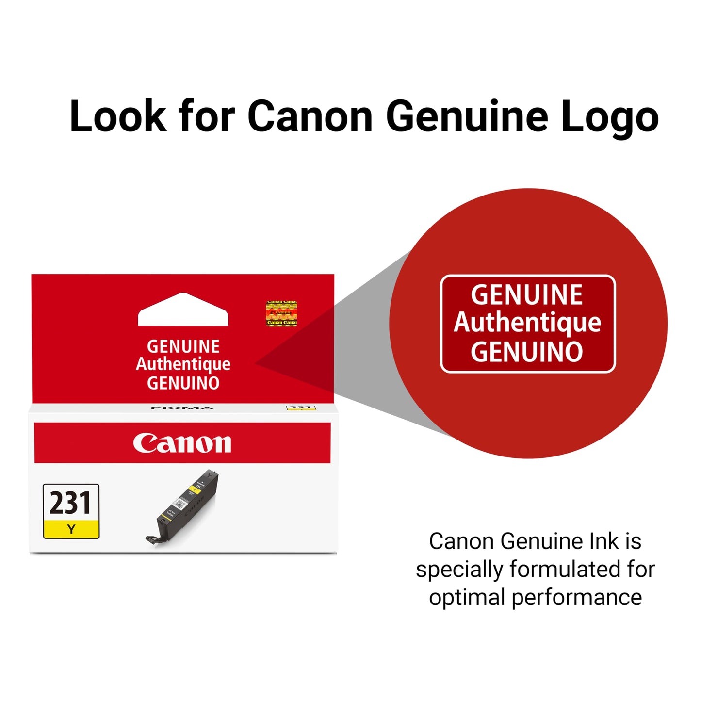 Canon CLI-231 Genuine Yellow Ink Tank, Compatible with PIXMA TS8820 Printers