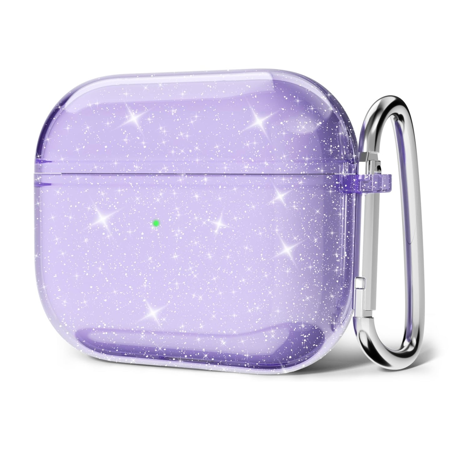 Svanove for Airpods 4 Case Clear Glitter, Sparkly Bling Girly Cute Airpods 4th Generation Case with Keychain, Hard Shell Y2k Trendy Aesthetic Shiny