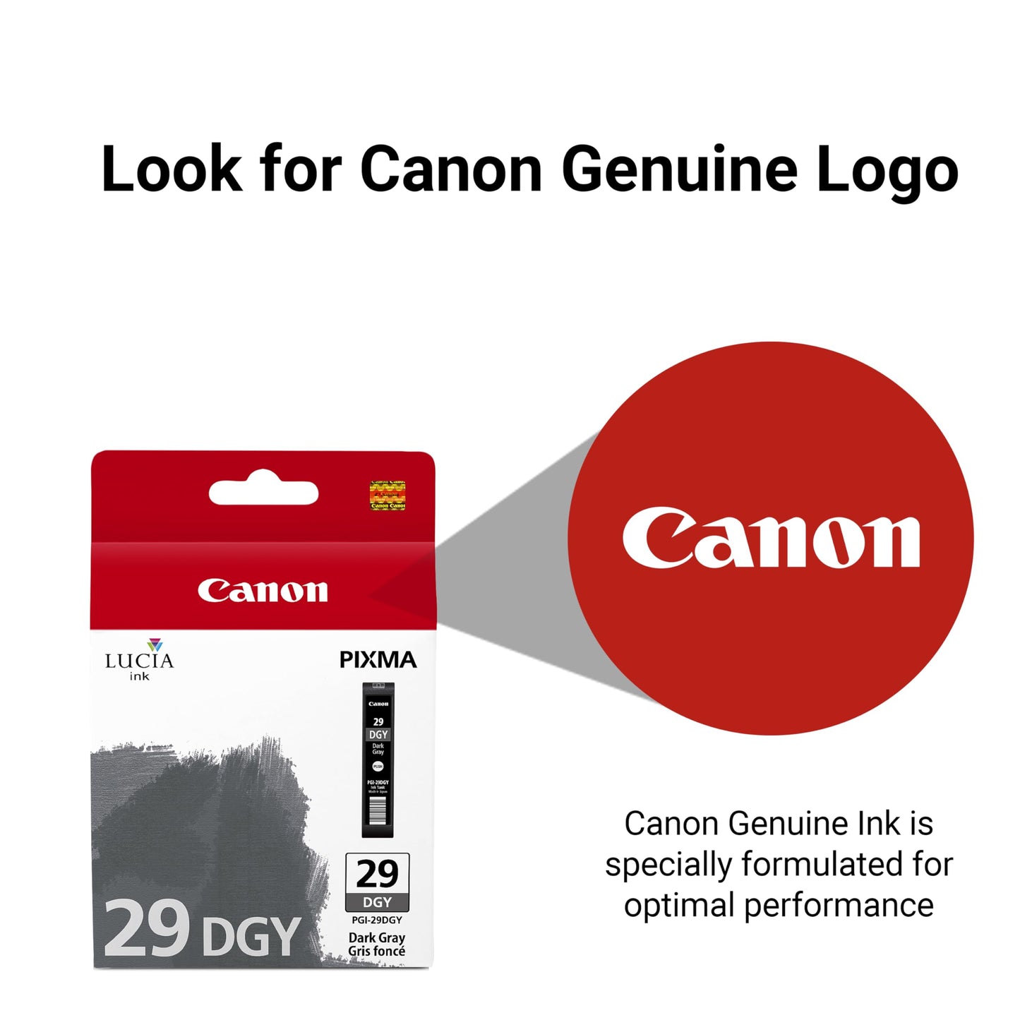 Canon PGI-29 Genuine Dark Gray Ink Tank, Compatible with PIXMA PRO-1 Printers