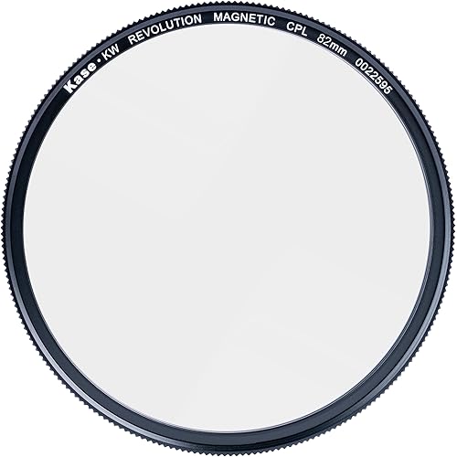 Kase KW Revolution Plus Magnetic CPL Shockproof Tempered Optical Glass Filter w Silver Ring (82mm)
