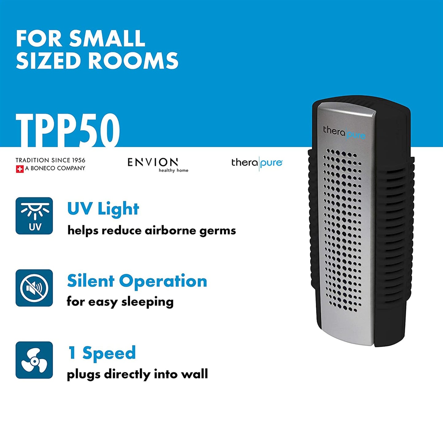 ENVION - Therapure TPP50 Ionic Pro Mini Plug-In Air Purifier (Black)