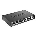 D-Link DGS-108/B 8-Port Gigabit Unmanaged Metal Desktop Switch 10/100/1000 Mbit/s - UK Version Black DGS-108/B