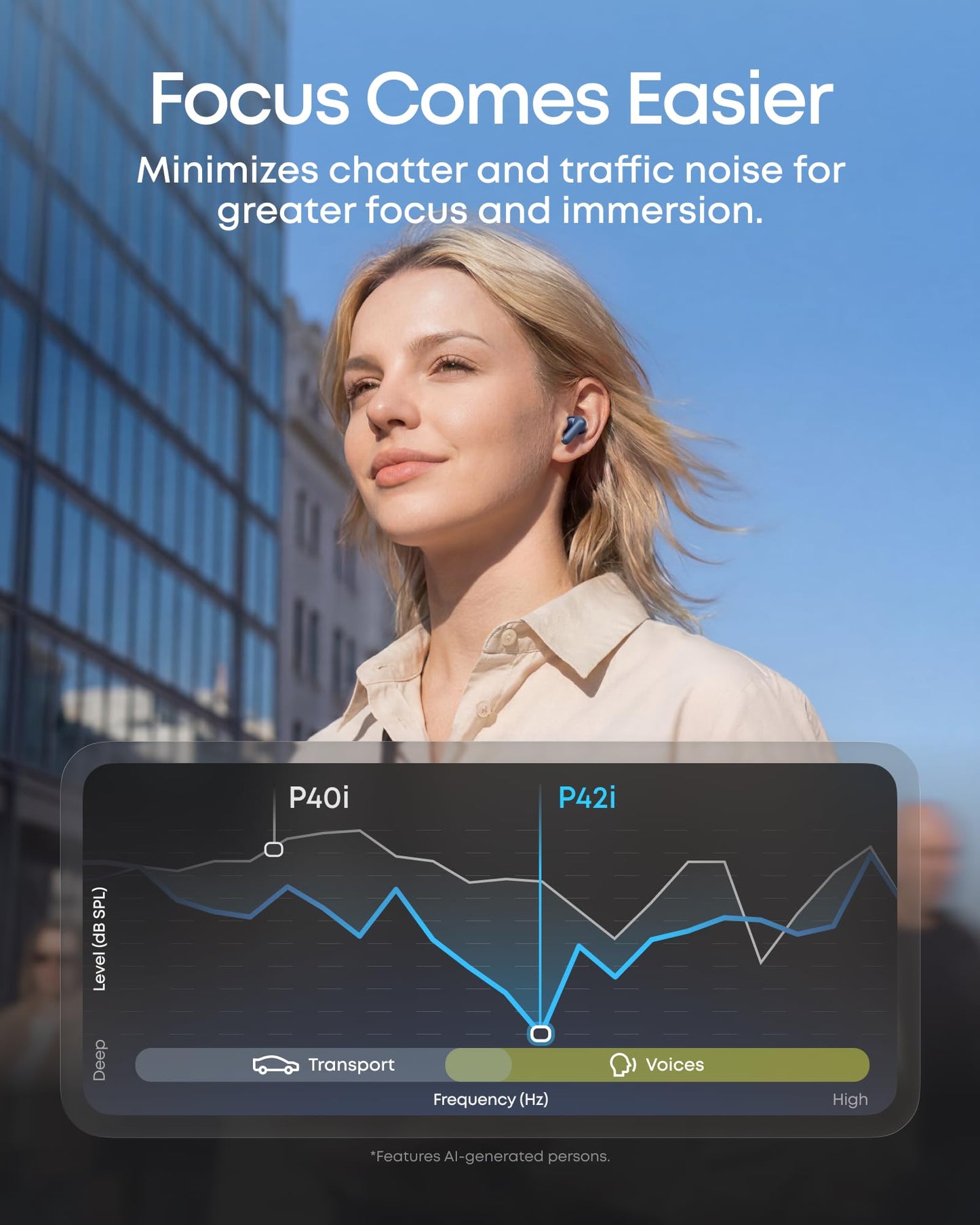 Soundcore Anker P42i Wireless Earbuds with Adaptive ANC for Daily Noise