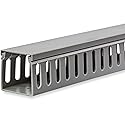 StarTech.com 2x2in Open Slot Wiring Cable Raceway Duct with Cover, Server Rack Cable Management, Cable Cover Duct, Cord Hider / Organizer, PVC Cable