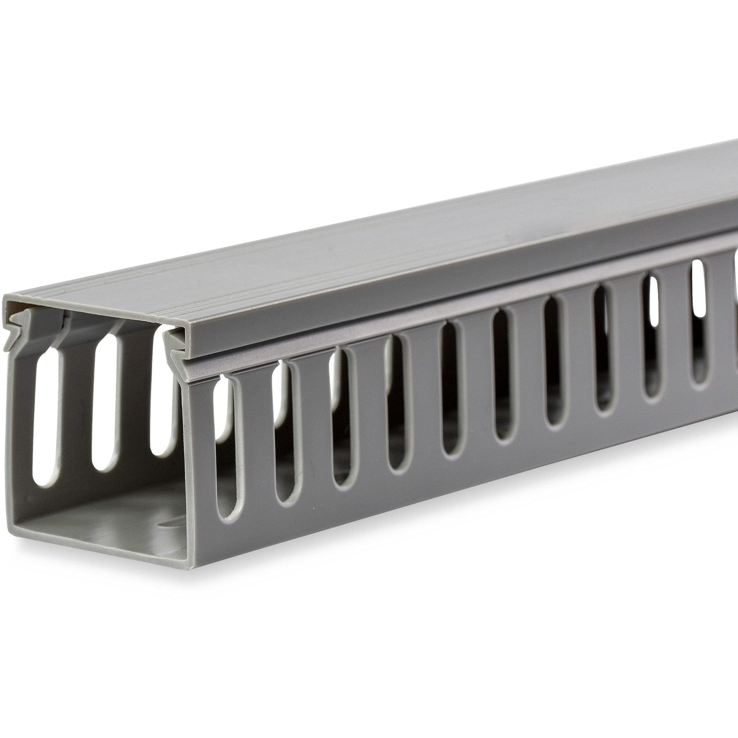 StarTech.com 2x2in Open Slot Wiring Cable Raceway Duct with Cover, Server Rack Cable Management, Cable Cover Duct, Cord Hider / Organizer, PVC Cable