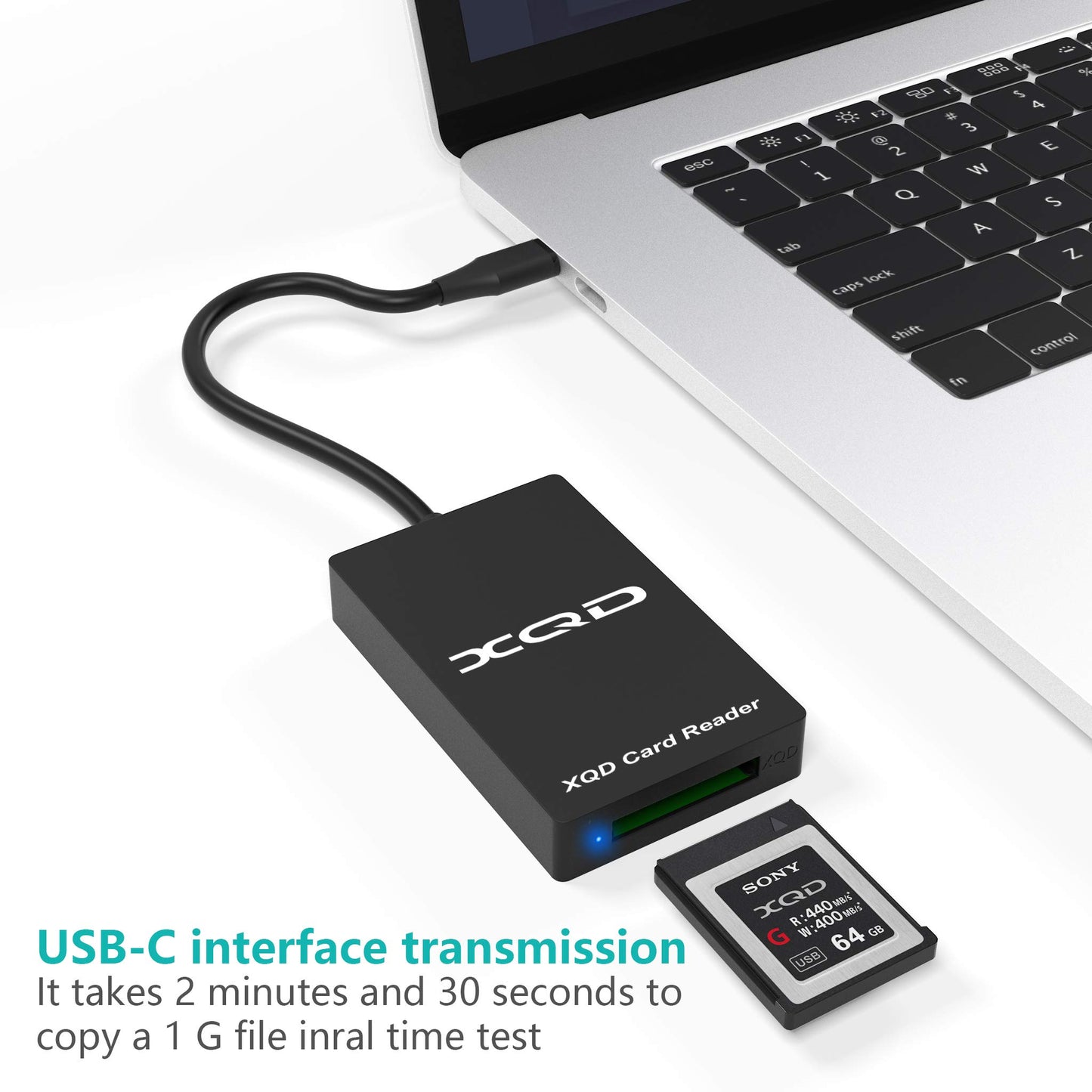 Upgraded Version Sony XQD Reader, Compatible with Sony G/M Series, Lexar 2933x/1400x USB-C XQD Card for Windows/Mac OS