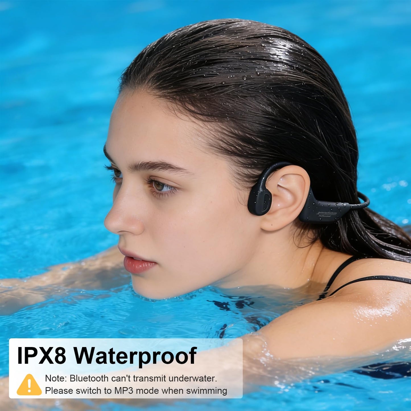 Fanisic 2026 Latest Swimming Headphones/Earbuds, Bluetooth 6.0 & MP3 with 32GB Memory IPX8 Waterproof Bone Conduction Headphones, Underwater Open Ear…