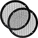 Bass Rockers 6.5" Metal Speaker Grill Cover Heavy-Duty Honeycomb Mesh Protective Grille Guard, Universal Fit for 6.5" Car Audio Door Speakers & Custom