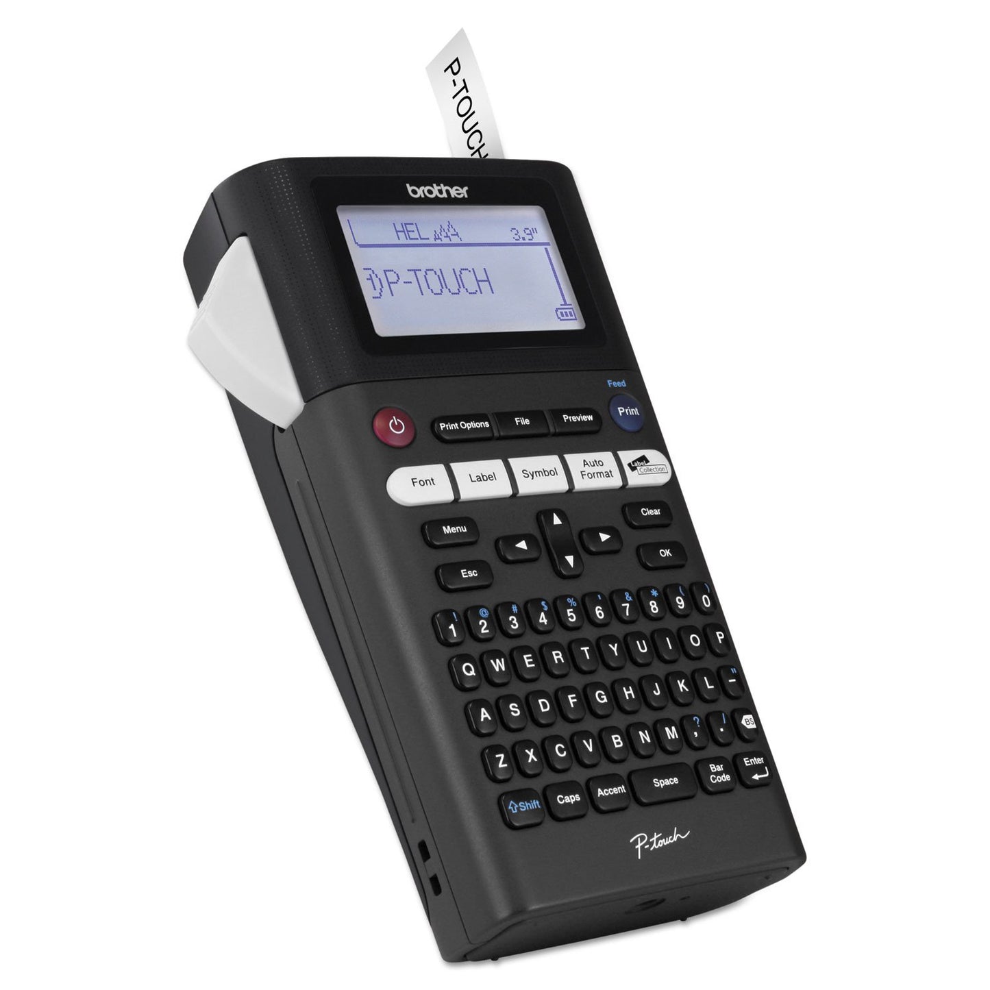 Brother P-touch, PTH300, Portable Label Maker, One-Touch Formatting, Vivid Bright Display, Fast Printing Speeds, Black