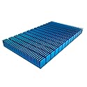 Aluminum Heat Radiator Heatsink Cooling Fan 150x85x12mm Blue Tone