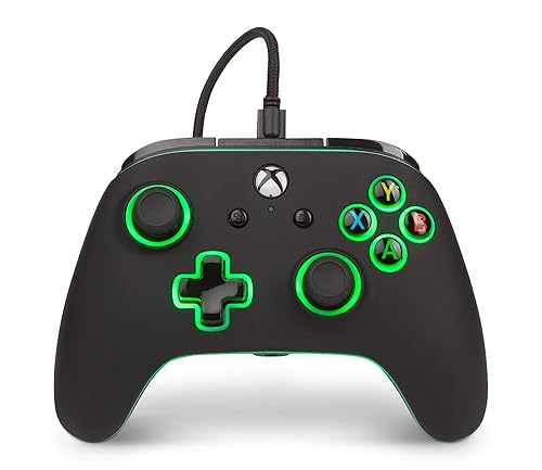 PowerA Spectra Enhanced Illuminated Wired Controller for Xbox One, gamepad, wired video game controller, gaming controller, Xbox One, works with Xbox