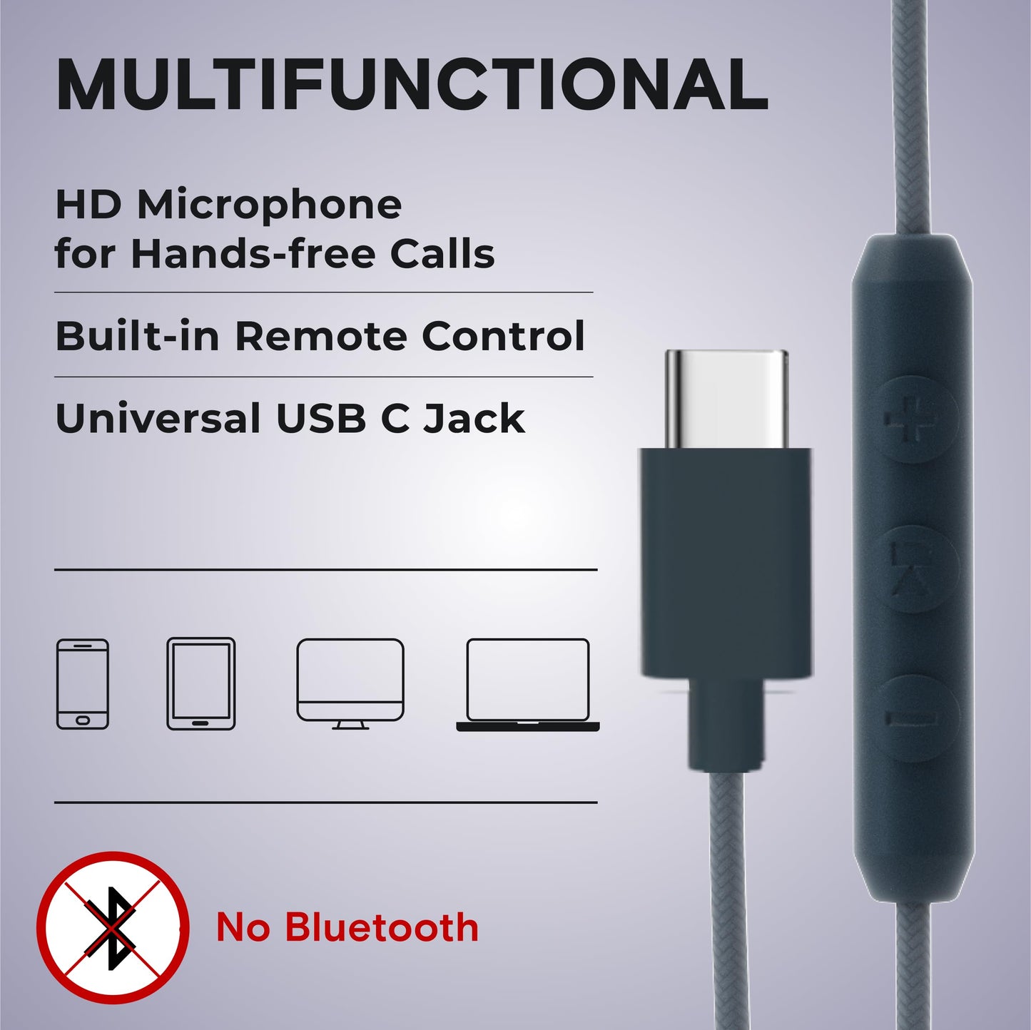 ARTIX CL750 USB C Wired Headphones with Mic & Volume Control Noise Isolating for iPhone 15-17, Samsung Computer Earphones Wired, On-Ear with Wire…