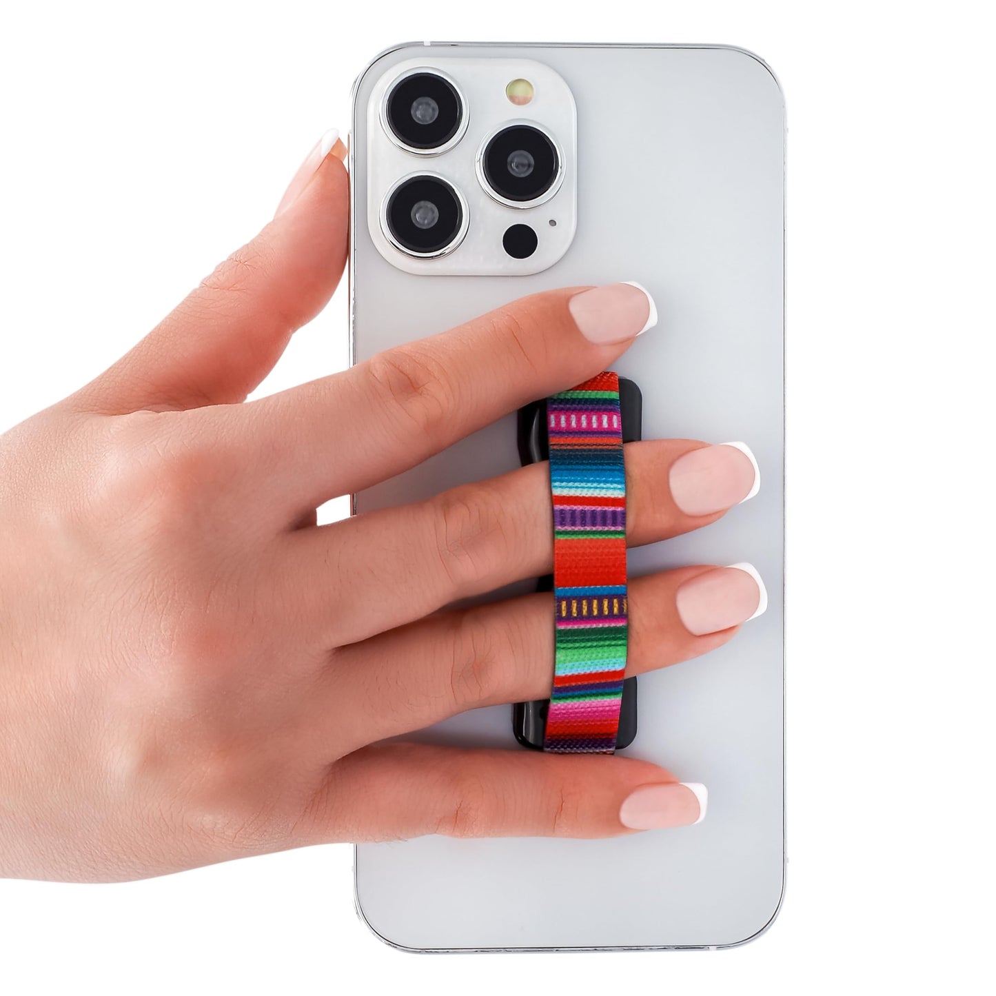 LOVEHANDLE Universal Phone Grip for Smartphones & Mini Tablets - Phone Holder for Hand - Wireless Charging Compatible - Made in The USA - Serape