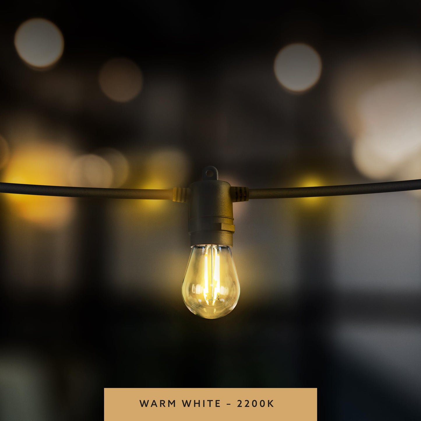 Feit Electric S14 LED Filament Light Bulbs, High Output, 2200K Warm White, 140 Lumens, String Light Replacement Bulbs, 15,000-Hour Lifespan, Clear
