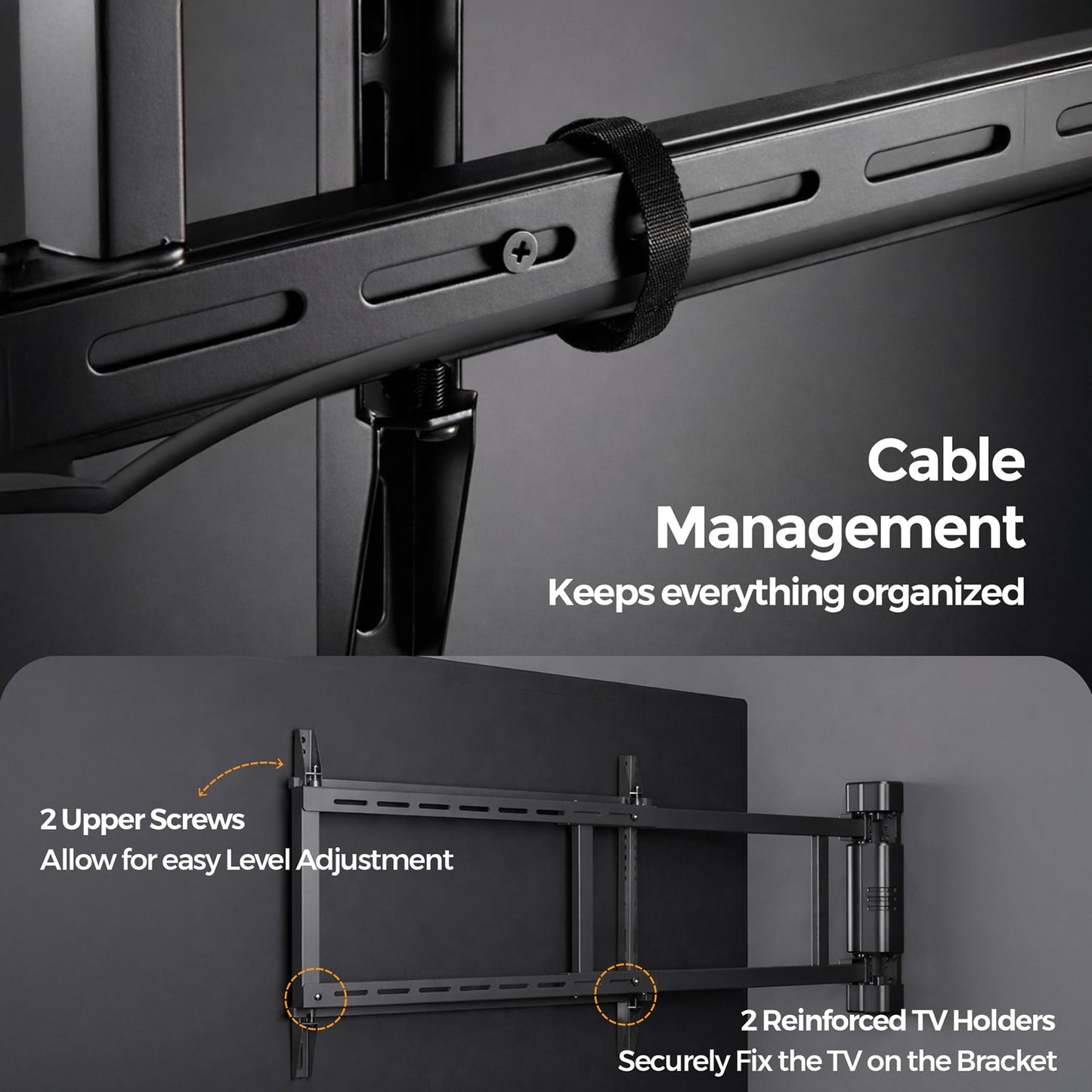 ynVISION.DESIGN Swing Wall Mount Bracket for 32"-75" TVs | Hinged | Swings Open up to 180 Degrees with 1 Finger for Easy Television Service (Pack of
