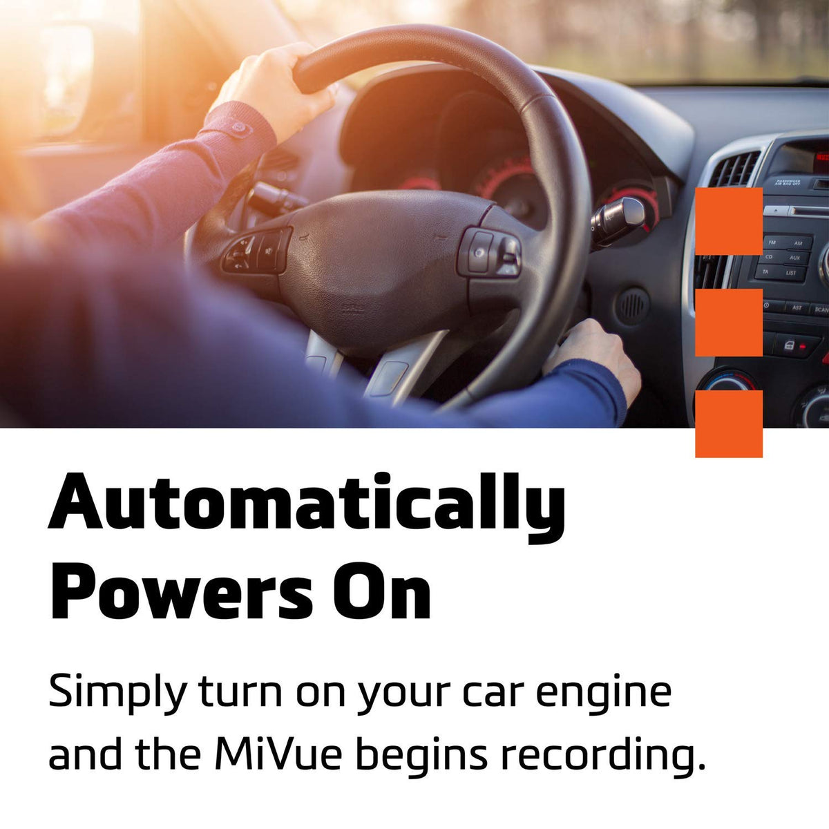Mio MiVue A50 Rear Car Security Camera with Sony's Premium STARVIS Sensor Full HD 1080p, 145° Wide-Angle Lens - Support Device of MiVue C570/798 Cams Necessary for Use - Record in Low-Light Conditions