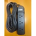 ForgeNest Outdoor Power Strip with 3AC Outlets, IPX6 Waterproof Surge Protector, Safety Lock Design and ETL-Certified Cables, 6FT Extension Cord