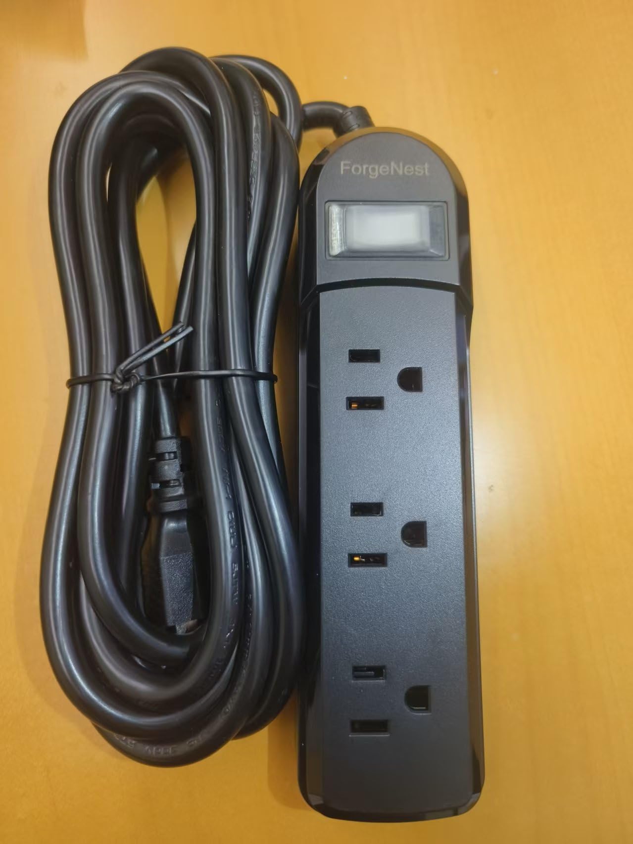 ForgeNest Outdoor Power Strip with 3AC Outlets, IPX6 Waterproof Surge Protector, Safety Lock Design and ETL-Certified Cables, 6FT Extension Cord
