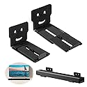 witrychuan Soundbar Wall Mount Bracket, Universal soundbar tv Mount Under tv with Two Depth Adjustable Speaker Stands, for Most Brands of Audio