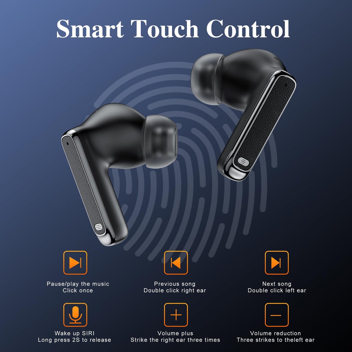 Wireless Earbuds, Bluetooth 5.4 Headphones Bass Stereo Sound, Earbuds Wireless Bluetooth with Noise Cancelling Mic, IP7 Waterproof Ear Buds, LED…