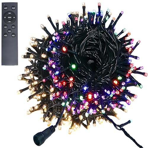 JinBest 200 LED Color Changing String Lights 66ft, Remote, ETL, Waterproof