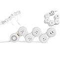 Flexible Surge Protector Power Strip, 6 Feet Long Cord 4 Outlets 2 USB ?10V/13amp Flat Plug? with Overload Protection Extension Cord,Suitable for Home