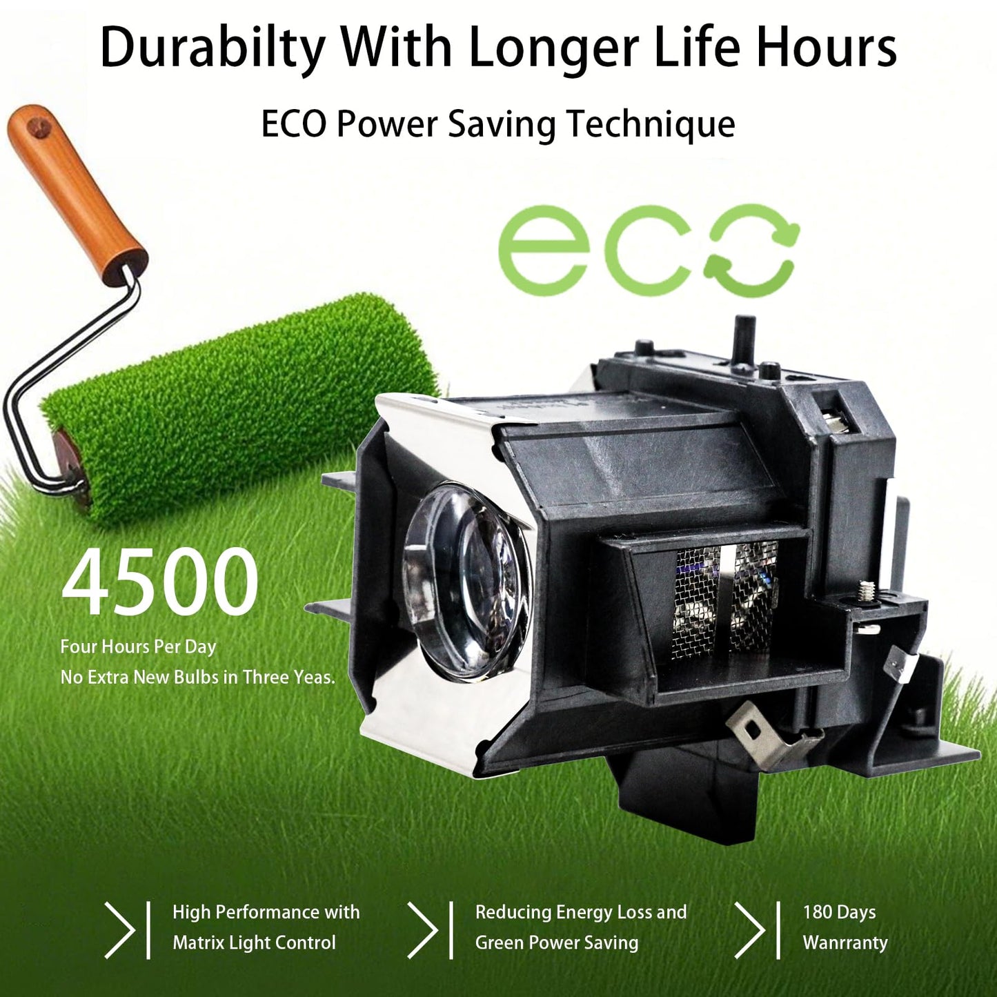 Qexudu ELP-LP39 /V13H010L39 Projector Lamp with Housing for Epson EMP-TW1000 TW700 TW2000 Home Cinema 1080 1080UB Replacement Projector Lamp