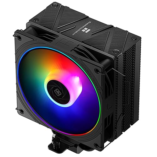Thermalright Assassin Spirit 120 EVO Black CPU Cooler, 120mm PWM Quiet ARGB Fan, AGHP 4th Technology, Supports Intel LGA1700/1150/1151/1200, AMD AM4