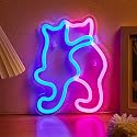 Dog & Cat LED Neon Sign Leaf Frog Neon Lights for Bedroom USB Powered Wall Mounted Neon Signs For Room 3D Wall Art Wedding Party Living Room