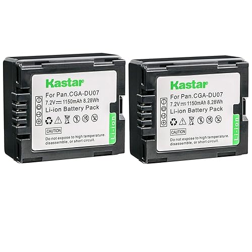 Kastar Battery (2-Pack) Replacement for Panasonic CGA-DU06 CGA-DU07 VW-VBD070 PV-GS31 PV-GS33PV-GS34 PV-GS35 PV-GS39 PV-GS400 PV-GS500 PV-GS50