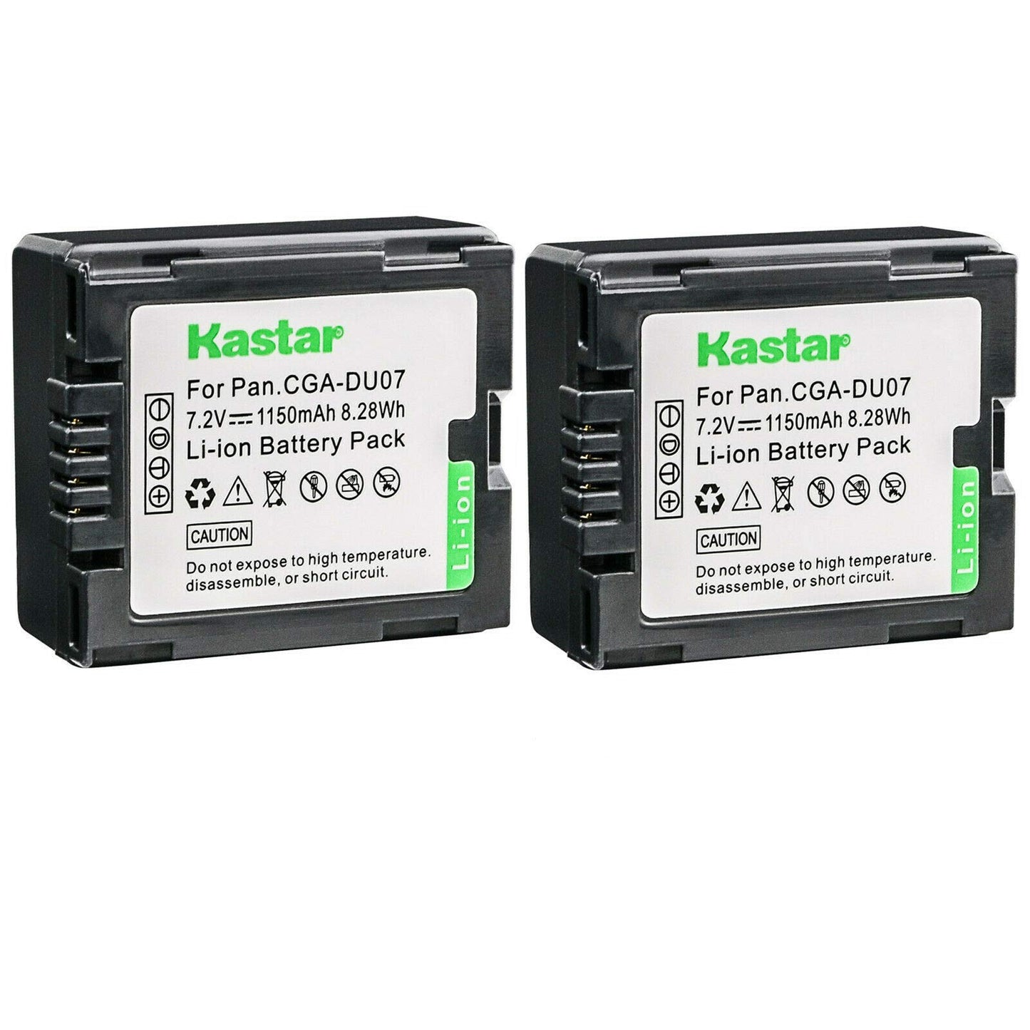 Kastar Battery (2-Pack) Replacement for Panasonic CGA-DU06 CGA-DU07 VW-VBD070 PV-GS31 PV-GS33PV-GS34 PV-GS35 PV-GS39 PV-GS400 PV-GS500 PV-GS50
